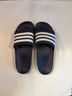 Adidas 100% Rubber Stripes Blue White Sandals Size 12 - photo 4