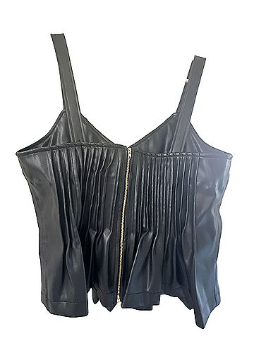 Nanette Lepore Faux Leather Top (view 2)