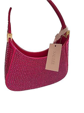 Sau Lee Hot Pink Crystal-Embellished Mini Shoulder Bag Shoulder Bag (view 2)