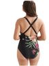 Jantzen 85% Polyamide 15% Elastane 93% Polyamide 7% Elastane 84% Polyamide 16% Elastane 100% Polyester Floral Black Blue One Piece Swimsuit Size 8 - photo 2