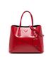 Prada 100% Leather Red Medium Saffiano Vernice Double Satchel One size - photo 1