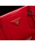 Prada 100% Leather Red Medium Saffiano Vernice Double Satchel One size - photo 2