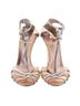 Giuseppe Zanotti 100% Leather Pink Gold Silver Heels Size 8 1/2 - photo 1