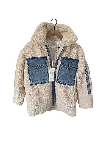 Anthropologie Pilcro Sherpa Denim Mixed Utility Jacket Jacket (view 1)