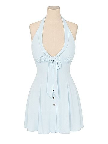 Frankies Bikinis Bloom Button Down Mini Dress Cocktail Dress (view 1)
