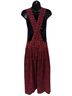 Laura Ashley 100% Cotton Floral Red Black Jumpsuit Size 10 - photo 2