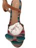 Anthropologie Stripes Multi Color Brown Wedges Size 8 - photo 2