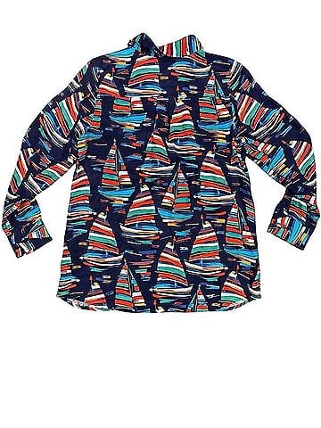 Soft Surroundings Sail Away Long Sleeve Button-Down Shirt (view 2)