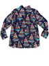 Soft Surroundings Print Blue Red Long Sleeve Button-Down Shirt Size XS (petite) - photo 2