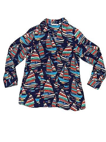 Soft Surroundings Sail Away Long Sleeve Button-Down Shirt (view 1)