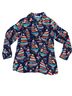 Soft Surroundings Print Blue Red Long Sleeve Button-Down Shirt Size XS (petite) - photo 1