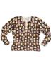 Neiman Marcus 100% Cashmere Print Brown Cashmere Pullover Sweater Size XL - photo 1