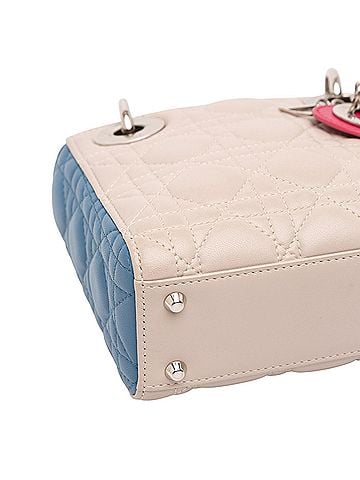 Dior Mini Tricolor Lambskin Cannage Lady Dior (view 2)