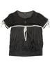 Bebe Color Block Black White Short Sleeve Silk Top Size M - photo 1