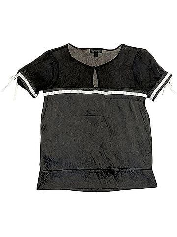 Bebe Short Sleeve Silk Top (view 2)