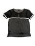 Bebe Color Block Black White Short Sleeve Silk Top Size M - photo 2