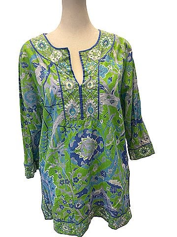 Gretchen Scott Designs 3/4 Sleeve Blouse (view 1)