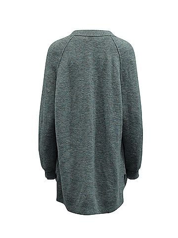 Acne Acne Studios Kianne Ribbed Cardigan in Grey Alpaca (view 2)