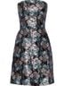 Sachin + Babi 100% Polyester Floral Black Blue Cocktail Dress Size 10 - photo 1