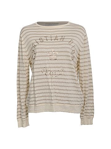Christian Dior Dior Seville Striped Sweater in Cream Linen (view 1)