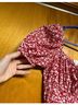 Amazon Essentials Floral Red Casual Dress Size S - photo 3