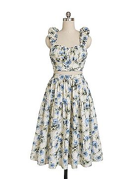 Abercrombie & Fitch Poplin Scrunch Floral Set Casual Skirt (view 1)