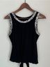 BCBGMAXAZRIA Black Silver Tank Top Size S - photo 6