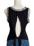 BCBGMAXAZRIA Black Silver Tank Top Size S - photo 2