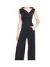 Black Halo Solid Black Jumpsuit Size 8 - photo 1