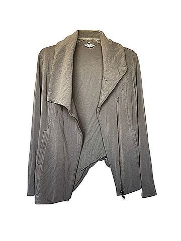 Helmut Lang Asymmetrical Zip Drape Collar Moto Style Jacket Jacket (view 2)