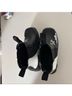 Lamoda Floral Black White Ankle Boots Size 5 - photo 7
