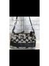 Coach Print Black Gray Leather Shoulder Bag One size - photo 3