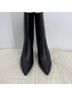 Lisa Vicky 100% Leather Solid Black Boots Size 7 1/2 - photo 5