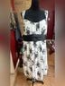 Trixxi 95% Polyester 5% Spandex 100% Polyester Floral White Black Cocktail Dress Size 2X - photo 4