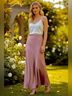 Mango Solid Pink Formal Skirt Size M - photo 4