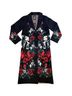 Vertigo Paris Floral Black Red White Green Coat Size S - photo 5