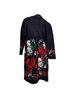 Vertigo Paris Floral Black Red White Green Coat Size S - photo 2