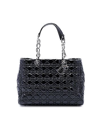 Dior Large Patent Cannage Lady Dior Soft Shopping Tote (view 1)