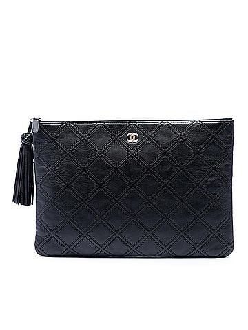 Chanel Large Quilted Lambskin Double Stitch Tassel O Case Clutch (view 1)