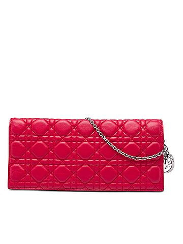 Dior Lambskin Cannage Lady Dior Chain Convertible Clutch (view 1)