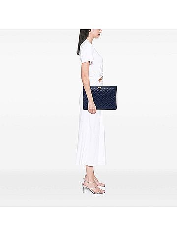 Chanel Large Quilted Caviar Boy O Case Clutch (view 2)