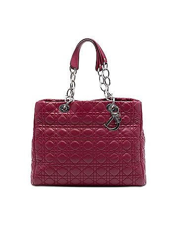 Dior Large Lambskin Cannage Lady Dior Soft Shopping Tote (view 1)