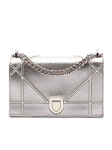 Dior Medium Metallic Calfskin Diorama Flap (view 1)