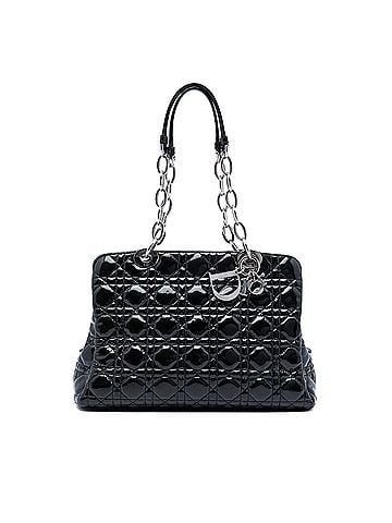 Dior Medium Patent Cannage Lady Dior Soft Shopping Tote (view 1)