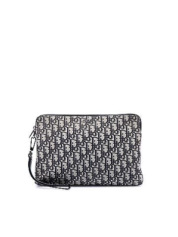 Dior Oblique Canvas A4 Zipped Pouch (view 1)