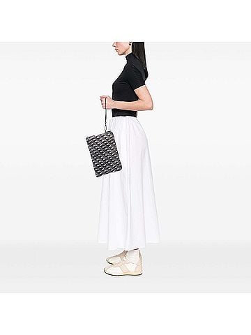 Dior Oblique Canvas A4 Zipped Pouch (view 2)