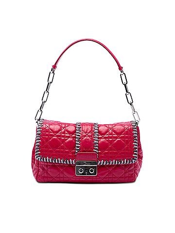 Dior Lambskin Cannage New Lock Whipstitch Chain Flap (view 1)