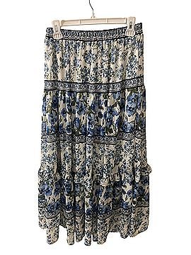 Moon River Tiered Floral Ruffle Casual Skirt (view 2)