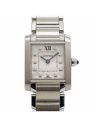 Cartier Cartier Tank Française SM Diamond WE110006 Silver Dial Women's Watch (view 1)