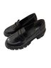Crown Vintage 100% Leather Black Flats Size 6 - photo 1